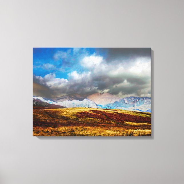 Akrylutskrift av gammal man med konistonkort canvastryck (Framsida)