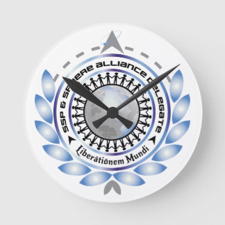 Akrylväggen tar tid på rund klocka