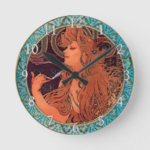 Akrylväggklocka Art nouveau Alphonse Mucha 9