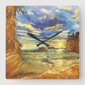 Akrylväggklocka Fyrkantig Klocka