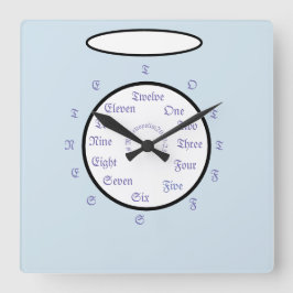 Akrylväggsklocka/mikropolimdesign Fyrkantig Klocka