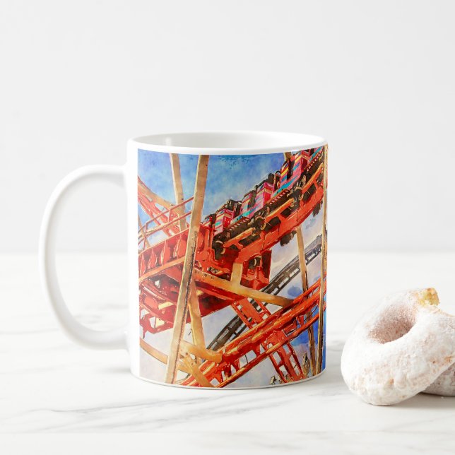 Akrylväggslås med underlägg rullskärm Se Kaffemugg (Med munk)