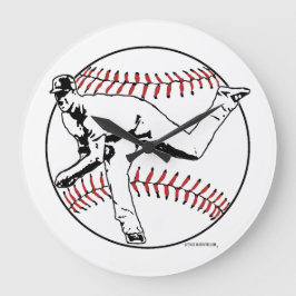 Akrylväggslås, rund (stor) stor klocka