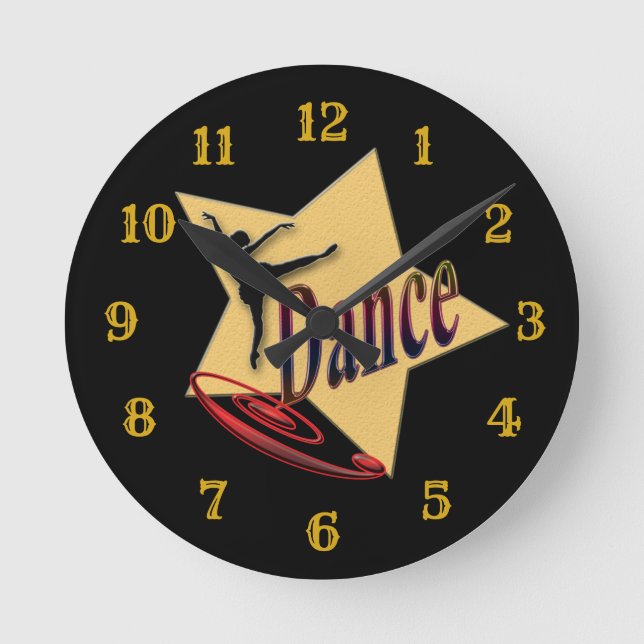 Akrylväggslås, runda (medel) rund klocka (Framsida)