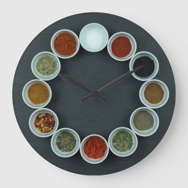 Akrylväggsluss med krydda kopp stor klocka (Framsida)