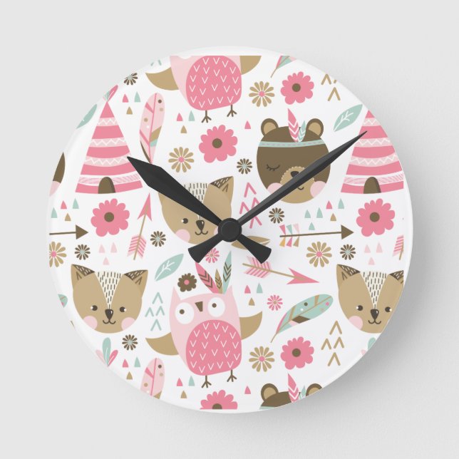 Akrylväggur Rund Klocka (Framsida)