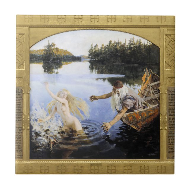 Akseli Gallen-Kallela - Aino Myth Kakelplatta (Framsidan)