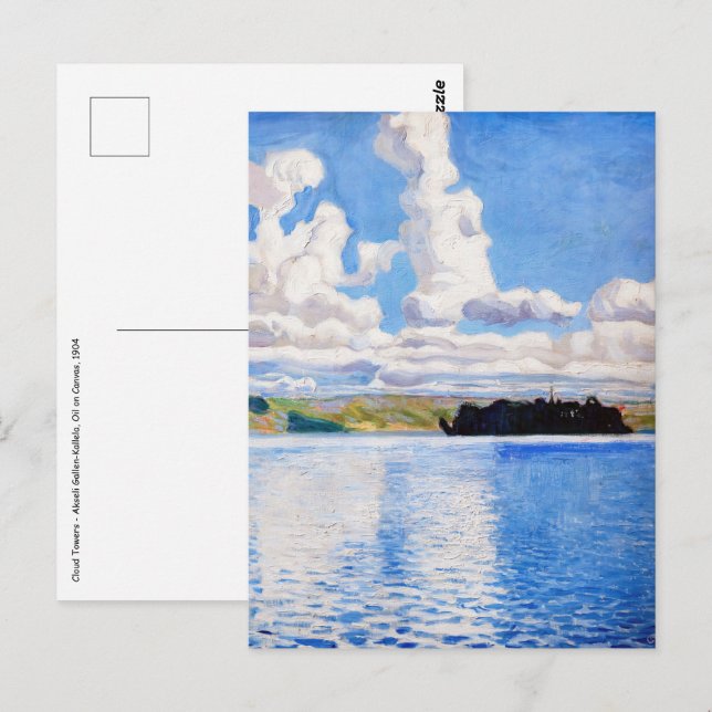 Akseli Gallen-Kallela - Cloud Torn Vykort (Fram/baksida)