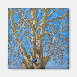 Akseli Gallen-Kallela - Crack Willow och Blue Bird Magnet