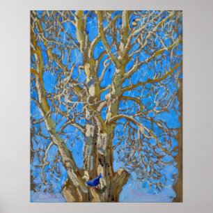 Akseli Gallen-Kallela - Crack Willow och Blue Bird Poster