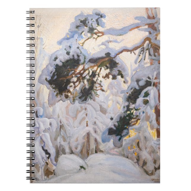 Akseli Gallen-Kallela - Forest in Winter Anteckningsbok (Framsidan)