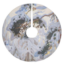 Akseli Gallen-Kallela - Forest in Winter Julgransmatta Borstad Polyester