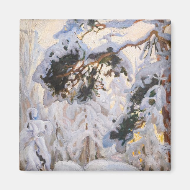 Akseli Gallen-Kallela - Forest in Winter Magnet (Framsidan)