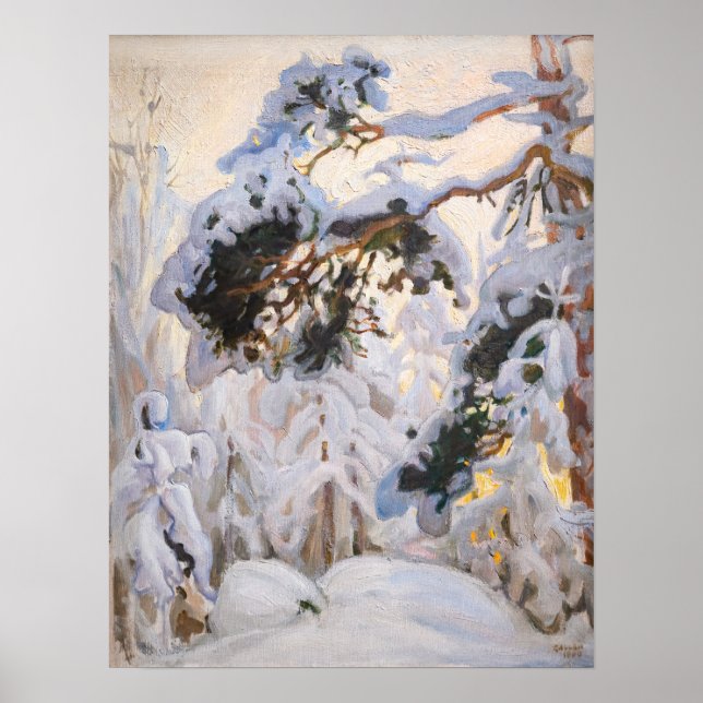 Akseli Gallen-Kallela - Forest in Winter Poster (Framsidan)