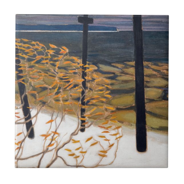 Akseli Gallen-Kallela - hösten Kakelplatta (Framsidan)