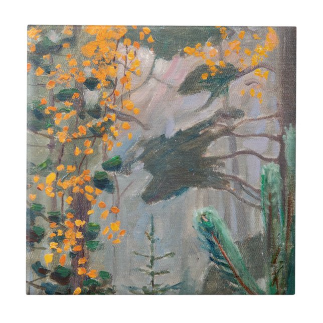 Akseli Gallen-Kallela - Höstskogen Kakelplatta (Framsidan)