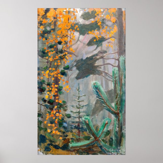 Akseli Gallen-Kallela - Höstskogen Poster (Framsidan)