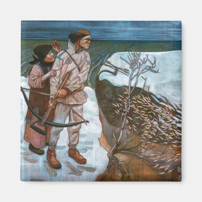 Akseli Gallen-Kallela - Joukahainens hämnd Magnet (Framsidan)