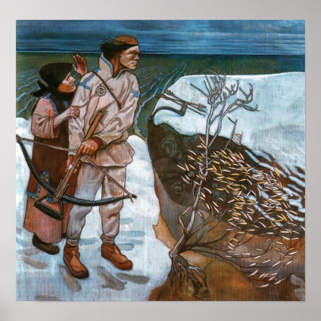 Akseli Gallen-Kallela - Joukahainens hämnd Poster (Framsidan)