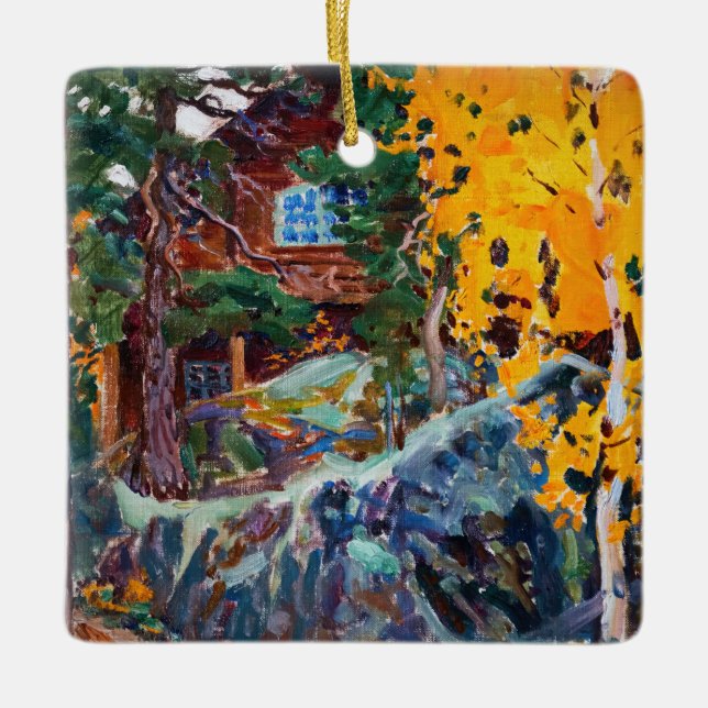 Akseli Gallen-Kallela - Kalela hösten Julgransprydnad Keramik (Framsida)