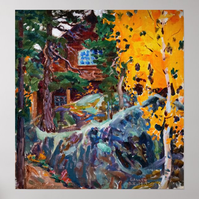 Akseli Gallen-Kallela - Kalela hösten Poster (Framsidan)