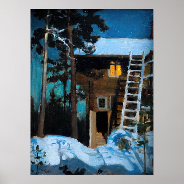 Akseli Gallen-Kallela - Kalela på en vinter Poster (Framsidan)