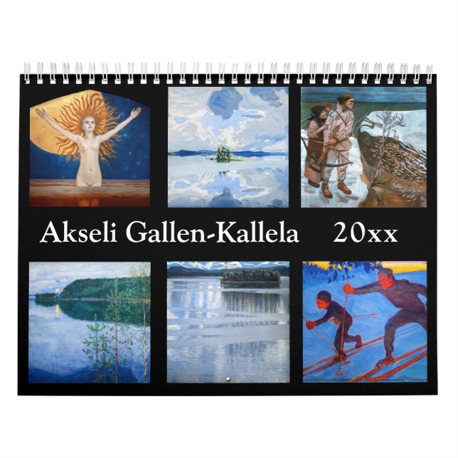 Akseli Gallen-Kallela-mästerverk Kalender (Omslag)