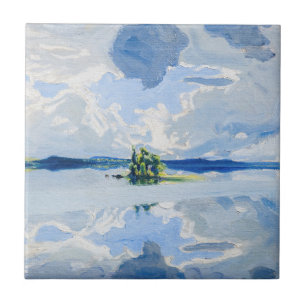 Akseli Gallen-Kallela - moln ovanför Sjö Kakelplatta