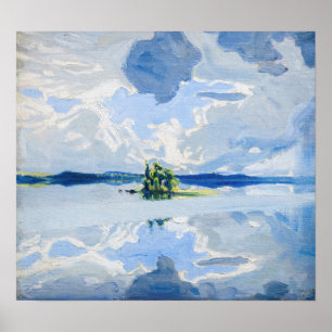 Akseli Gallen-Kallela - moln ovanför Sjö Poster