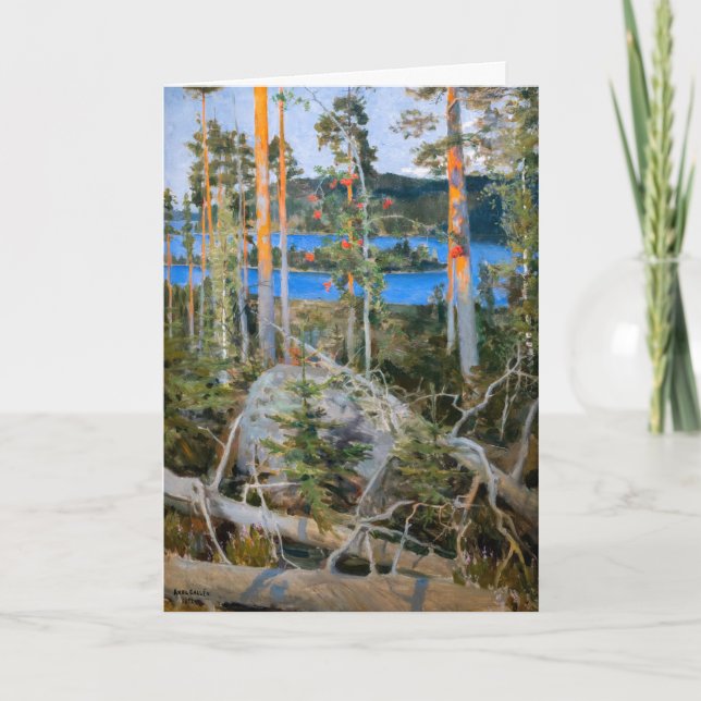 Akseli Gallen-Kallela - Sjö i Wilderness Kort (Framsida)