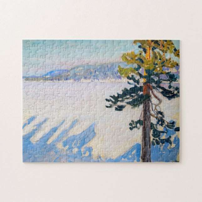 Akseli Gallen-Kallela - Sjö Ruovesi in Winter Pussel (Horisontell)