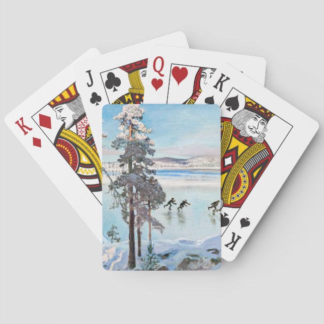 Akseli Gallen-Kallela - Skaterna nära Kalela Shore Casinokort (Baksidan)