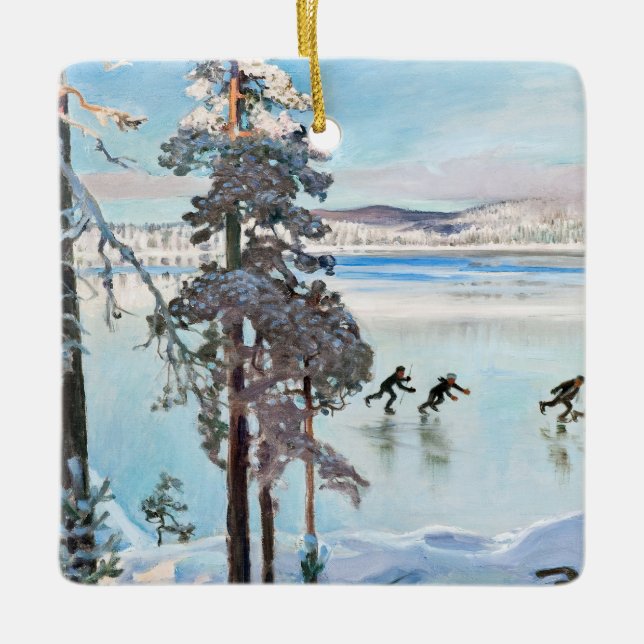Akseli Gallen-Kallela - Skaterna nära Kalela Shore Julgransprydnad Keramik (Framsida)