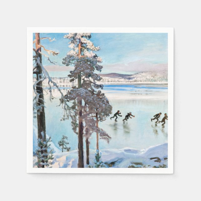 Akseli Gallen-Kallela - Skaterna nära Kalela Shore Pappersservett (Framsidan)