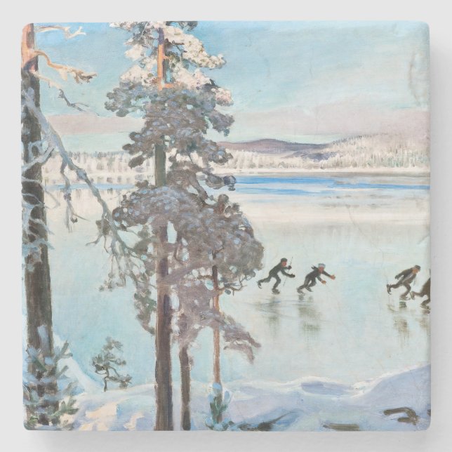 Akseli Gallen-Kallela - Skaterna nära Kalela Shore Stenunderlägg (Framsidan)
