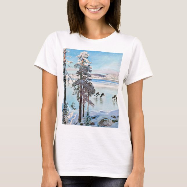 Akseli Gallen-Kallela - Skaterna nära Kalela Shore T Shirt (Framsida)