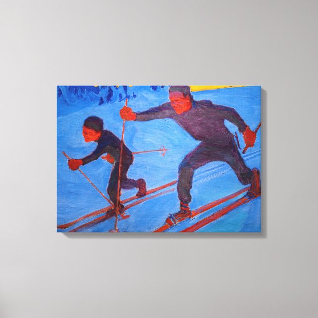 Akseli Gallen-Kallela - Skiers Canvastryck (Framsida)