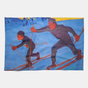 Akseli Gallen-Kallela - Skiers Kökshandduk