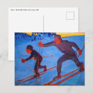 Akseli Gallen-Kallela - Skiers Vykort