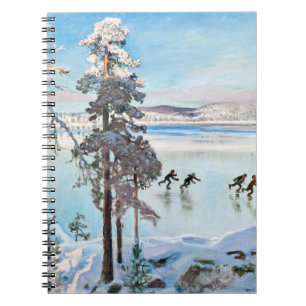Akseli Gallen-Kallela - Skridskoåkare nära Kalela- Anteckningsbok