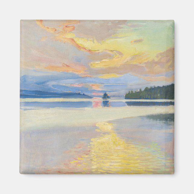 Akseli Gallen-Kallela - Sunset over Sjö Ruovesi Magnet (Framsidan)