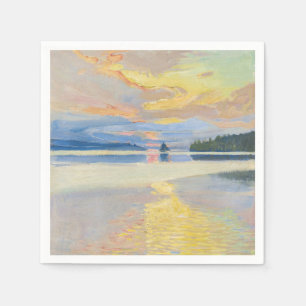 Akseli Gallen-Kallela - Sunset over Sjö Ruovesi Pappersservett