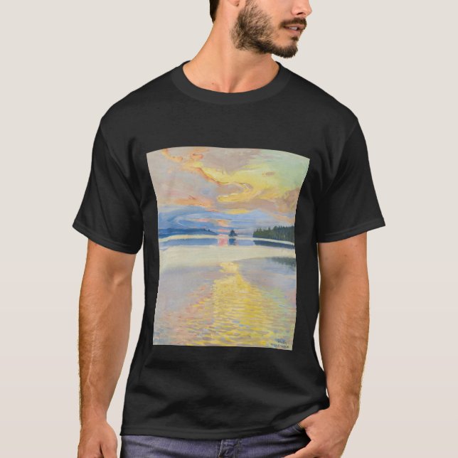 Akseli Gallen-Kallela - Sunset over Sjö Ruovesi T Shirt (Framsida)