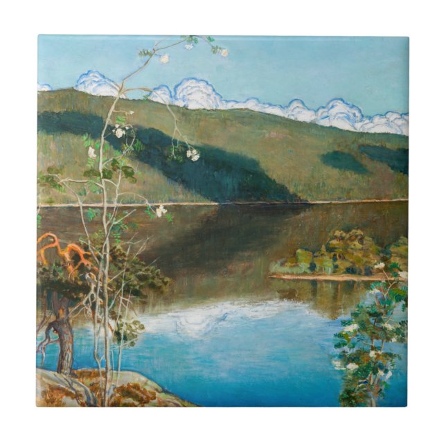 Akseli Gallen-Kallela - Thunderclouds på Horizon Kakelplatta (Framsidan)