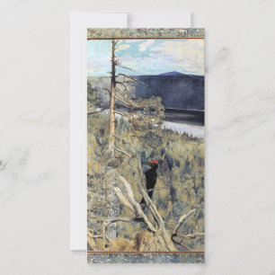 Akseli Gallen-Kallela - Underbar Black Woodpecker Tack Kort