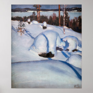 Akseli Gallen-Kallela - vinterlandskap #1 Poster