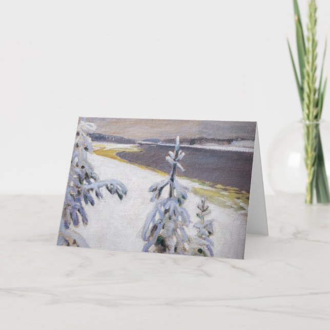 Akseli Gallen-Kallela - vinterlandskap #2 Kort (Framsida)