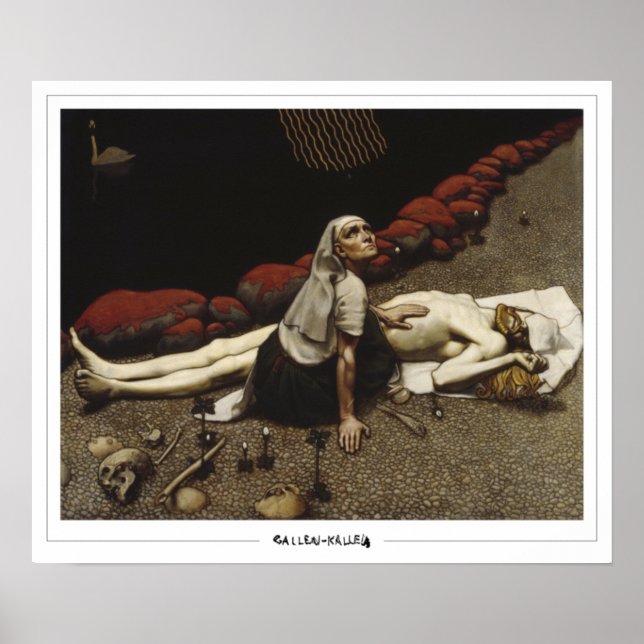 Akseli Gallen-Kallela Zedign Art Poster #351 (Framsidan)