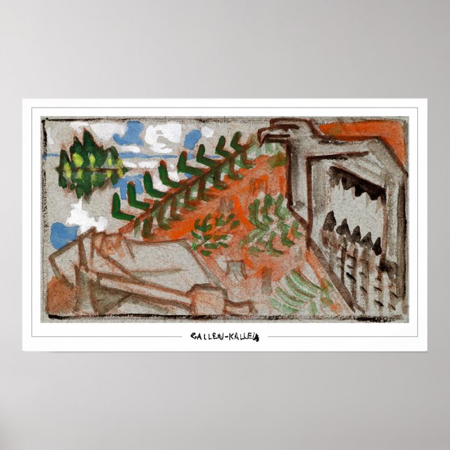 Akseli Gallen-Kallela Zedign Art Poster #469 (Framsidan)