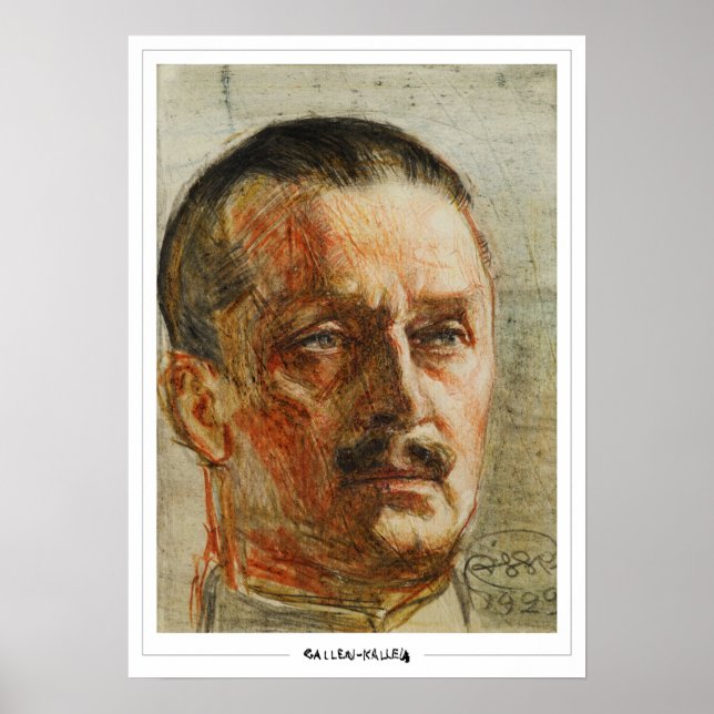 Akseli Gallen-Kallela Zedign konstaffisch #123 Poster (Framsidan)